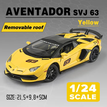 1:24 MINIAUTO LAMBORGHINI AVENTADOR SVJ 63 ALLOY DIECAST MODEL